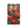 Bl153 Adesivo de Vidro Floral Transfronteiriço PVC Sem Cola Adsorção Eletrostática Película para Vidro de Janela Adesivo de Vidro Paisagem Colorida