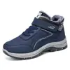 Zapatos de algodón invierno más terciopelo engrosado estilo pareja botas de algodón transfronterizo TEMU talla grande cálido protección contra el frío velcro botas de nieve