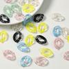 Ins color acrílico transparente salpicado de tinta cadena acrílica diy aretes horquilla colgante material al por mayor