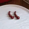 Aretes Ovalados de Acrílico con Patrón de Aguja Plateada, Aretes Sencillos Retro de Alta Gama, Casuales y Versátiles, Aretes Elegantes para Mujer