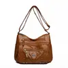 Bolso Texturizado Nuevo Bolso Cruzado Moda Multicapa Piel Suave Bolso para Señoras de Mediana Edad Mamá Bolso de Alta Gama Bolso para Mujer Bolso de Hombro