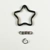 Llavero con Forma Especial Llavero de Plata Hebilla de Estrella Creativo Hecho a Mano DIY Corazón Estrella de Cinco Puntas Colgante para Llaves Venta al por Mayor