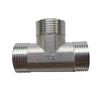 6 pontos de aço inoxidável fio externo tee boutique duplo fio externo encanamento conector de aço inoxidável atacado