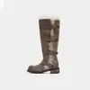 Botas de nieve largas estilo ruso Moscow para mujer, modelo de invierno 2026, con forro de felpa, engrosadas, cálidas, antideslizantes, zapatos de algodón peludos