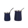 Copo Térmico Transfronteiriço de Aço Inoxidável Mini Copo Térmico Couro Patenteado Copo de Cerveja Camada Dupla a Vácuo Copo de Café com Colher Copo de Água