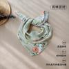 Babe's saliva towel bamboo cotton double-layer gauze thin triangle towel baby's large square bib 60*60cm scarf scarf
