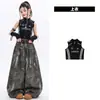 Ropa de hip-hop para niñas de jazz, atuendos de baile modernos y geniales para espectáculos infantiles, disfraces de moda para actuaciones callejeras de niñas