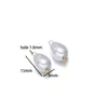Pingente de Contas Cilíndricas de Pedra de Cristal em Aço Inoxidável Galvanizado para Colar Pulseira DIY Moda Acessórios de Roupa Joias