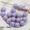 Macaron Color Acrílico Chapado en Color Cuentas Pintadas a Mano Cuentas de Embrión Pulsera DIY Cuentas Sueltas Cadena de Teléfono Móvil Colgante para Coche Accesorios de Joyería