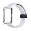 Adequado para Huawei Band 11Pro Estrutura de Metal Huawei 11Pro Padrão de Pedrinhas Dobrável Fivela Magnética Pulseira de Silicone