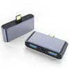 Adaptador Hub Expansor Estación de Acoplamiento USB Tipo-C para Carga OTG de Computadora Móvil