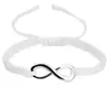 Pulsera Trenzada Infinita Ajustable de Aleación de Cadena Simple 8 con Forma de 8, Popular de Venta Caliente Transfronteriza Europea y Americana, Pulsera de Amistad para Pareja