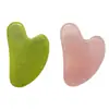 Suministros del Fabricante Tabla Raspadora en Forma de Corazón de Jade de Cristal Rosa, Rodillo de Jade Aventurina Xiuyan, Bolígrafo de Acupresión, Tabla Raspadora de Cristal
