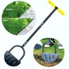 Ferramentas de Jardim, Pá Manual para Bordas, Aparador de Grama Meia-Lua com Cabo, Ferramenta Manual Serrilhada para Bordas de Gramado
