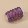 Corda de 6 Fios Gradiente Céu Estrelado Cor Nata Trançada à Mão Pulseira Pendente para Carro Feita à Mão Joia DIY Estilo Chinês Fio Gradiente da Moda