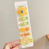 Pinzas para el pelo de colores dulces para niñas, Accesorios para el pelo de animales de dibujos animados y flores, Set de pinzas lindas y no dañinas para el flequillo