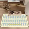 Tapete Alimentador para Gatos e Cachorros Dopamine Grid de Diatomito, à Prova de Salpicos, Absorvente de Água, Secagem Rápida, Durável e Fácil de Limpar