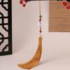 Pingente de Lótus com Franjas, Estilo Chinês Tradicional Hanfu Qipao Acessório de Broche, Ornamento Pendente para Bolsas, Carros ou Cintura