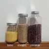 Bote para Almacenamiento de Granos de Celebridad de Internet Cuadrado de Grado Alimenticio Cocina Clasificación Bote para Almacenamiento de Especias y Condimentos Botella de Plástico para Condimentos