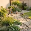 Estaca de Jardín de Petirrojo Creativa y Personalizada Portátil Linda Nueva Adorno de Jardín para Pájaros Amazon Transfronterizo