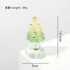 Adorno giratorio de árbol de Navidad de alambre enrollado y vidrio degradado de Zibo, una decoración de vidrio para el escritorio, un regalo y una manualidad de escritorio