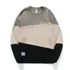 Sudadera Pesada Estilo Retro Americano Jerryeno para Hombre Primavera Holgada Marca de Moda Camiseta de Manga Larga con Combinación de Colores Primavera y Otoño Tops de Moda para Hombre