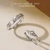 Anel de Casal Pequeno Príncipe e Rosa Design de Casal Aberto Ajustável Anel Presente de Aniversário para Namorado e Namorada