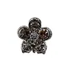 Exquisito Mini Pinza de Garra de Flor de Metal con Pedrería Pinza Pequeña para el Cabello Pinza para el Cabello de Princesa Pinza Superior Pinza para Flequillo Lateral Pasador