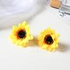 Cabeza de girasol artificial, girasol, crisantemo, bricolaje, tocado, accesorios para disfraz de baile, flor de seda, sombrero de paja, mochila escolar, flor decorativa