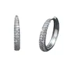 Pendientes de Aro de Media Luna de Moda Transfronterizos Europeos y Americanos Estilo Hip-Hop Pendientes de Moissanita Plata de Ley S925 Pendientes de Aro para Hombres y Mujeres