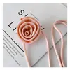 Flor de Cuello de Satén, el Mismo Estilo que el Gargantilla de Flor Tridimensional de la Bloguera Coreana, Accesorio de Collar de Flor de Rosa