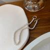 Collar de plata lisa con hebilla OT de industria pesada estilo coreano plata esterlina s925 estilo coreano moda minimalista pulsera versátil círculo femenino pareja