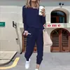 2026 Amazon Otoño Nueva Colección Independiente Europeo y Americano Transfronterizo Shopee Ropa de Casa para Mujer Color Sólido Casual Moda Personalización