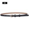 Cinturón personalizado de cuero genuino para mujer, hebilla de aleación lisa, artístico, multiusos, práctico, fino, decoración, cuero suave, combina con todo, estilo coreano simple.