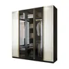 Yaxinge Estilo Lujo Ligero Armario a Medida con Panel E0 y Puertas de Gabinete, Personalización para Toda la Casa, Armario Combinado con Marco de Metal