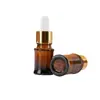 Frascos Marrons Personalizados para Dispenser de Perfume, Frascos Marrons para Dispenser de Cosméticos, Frascos Marrons Redondos com Conta-gotas para Viagem, Frascos Marrons para Óleos Essenciais