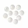 Wuzhou Ágata Branca Natural Redonda Base Plana Superfície Curva Ornamentos Acessórios Acessórios de Calcedônia Branca Pingente de Contas Semicirculares diy