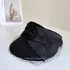 Chapéu de Palha Vazio com Laço Grande Moda Estilo Coreano Versátil Respirável Proteção Solar Férias Proteção Solar Chapéu de Sol Tendência