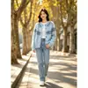 Traje outono/inverno preguiçoso estilo coreano cardigã de tricô gola redonda retrô bloco de cores solto costurado casaco suéter de alta qualidade
