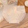 Nova Calcinha Renda de Fada Estilo Japonês para Mulheres, Algodão Puro, Respirável, Sem Costura, Cintura Média, Alta Elasticidade, Calcinha Triângulo Macia para Meninas