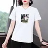 Camiseta de Manga Corta de Verano para Madres de Mediana Edad, Nuevo Estilo 2026, Talla Grande Holgada, Top que Cubre la Barriga, Camiseta Básica