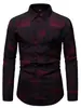 Camisa de manga larga a rayas moda masculina transfronteriza camisa de negocios estampada para hombres