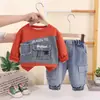 Conjunto de Ropa de Otoño para Niños 2026 Nuevo Estilo Primavera y Otoño Infantil Casual Sudadera de Manga Larga Conjunto de Dos Piezas Ropa para Bebés Dropshipping