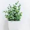 Plantas Artificiais de Plástico Pequenas em Vasos Transfronteiriças, Decoração de Casa Plantas em Vasos de Eucalipto Nevado e Lavanda, Plantas de Flores Artificiais para Hotéis