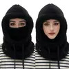 2026 Novo Estilo Europeu e Americano Transfronteiriço Design à Prova de Vento Inverno Chapéu Máscara de Pelúcia com Capuz Feminino para Proteção Contra o Frio ao Pedalar no Outono e Inverno