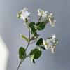 [Material de flor branca] Arranjo de flores de hortênsia, rosa, capim-de-arroz com decoração de material de folha de névoa de teto de grama, flor de simulação de casamento