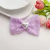 Acessórios DIY de Renda Bordada em Forma de Coração com Laço de Pérolas para Bolsas, Sapatos, Meias e Roupas