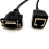 DB9 com agulha de porca frontal para linha pública 8P8C DB9 para linha RJ45 RS232 para linha serial RJ45 linha de roteador
