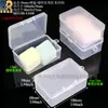 Caja de plástico para bastoncillos de algodón caja cosmética de PP rejilla simple doble caja de embalaje para bastoncillos de algodón de lápiz labial caja de almacenamiento para desmaquillante