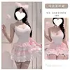 Top Camisola Jacquard Rosa Feito à Mão por Yimengyao, Lingerie Sexy Estilo Lolita com uma Vibração Pura e Sedutora